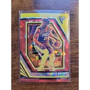 Joel Embiid 2022-23 Panini Flux #17 - Red Prizm - Philadelphia 76ers - NBA
